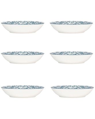 10 Strawberry Street Set Of 6 Mediterranean Blue Dinner Bowls