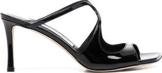 Jimmy Choo London Anise 75Mm Shiny Leather Sandals