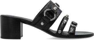 Balenciaga Muiltjes met hak City - Dames - Muiltjes - Zwart - 41 EU - Leer - Schoenen