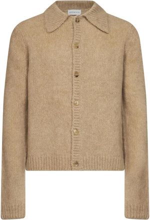 Dries Van Noten Cardigan van alpacawolmix - Heren - Vesten - Beige - L - Wol - Truien & Vesten