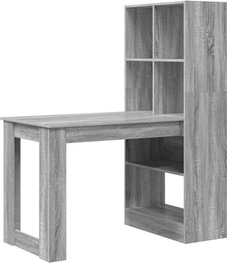 vidaXL Vidaxl - Desk with Shelf Grey Sonoma 122 x 67 x 145 cm Engineered Wood