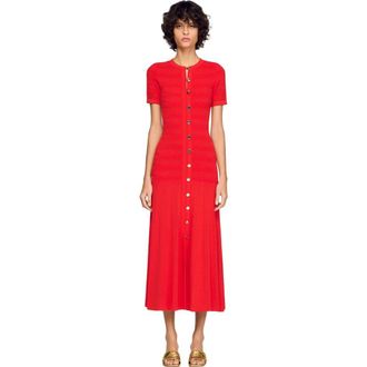 Sandro Knit maxi dress in Red at Nordstrom, Size 34 Eu