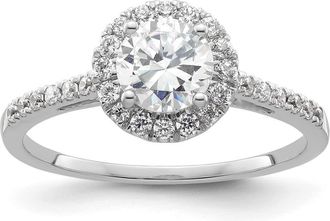 Diamond2Deal 14k White Gold Lab Grown Diamond Wedding Band Ring 1/4Ct Clarity- VS Color- G-H