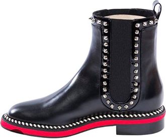 Christian Louboutin Louboutin Black Leather Stud Detail Chelsea Boots Size 42