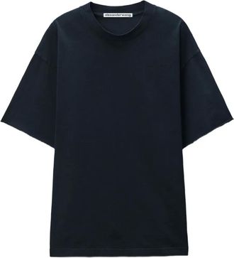 Alexander Wang T-shirt in cotone con logo - Nero