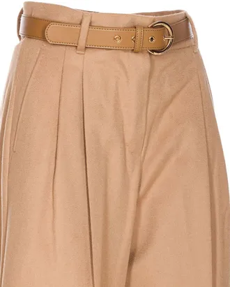 Max Mara Womens Trousers Paride Beige Virgin Wool