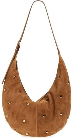 Madewell The Essential Curve Suede Shoulder Bag in Dried Acorn at Nordstrom