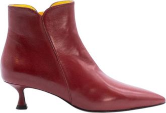 Mara Bini Tronchetto - Dames - Laarzen met Hak - Rood - 36 EU - Leer - Schoenen