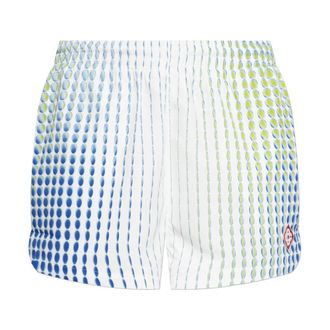 Casablanca Short Shorts, female, White, Size: XS Printed Poly Taffeta Shorts