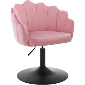 Woltu Adjustable Swivel Dressing Table Chair, Pink - Woltu