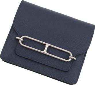 Herm&egrave;s Blue Nuit Coin Purse/Coin Case (Pre-Owned)