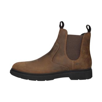 HUGO BOSS Ferling Chelsea Laarzen - Heren - Schoenen - Bruin - Maat: 44 EU Leer