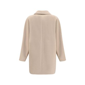 Max Mara Womens Beige Wool Oves Aries Full-Length Jacket Clothing