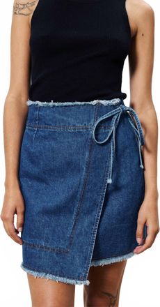FRNCH Nise Denim Mini Skirt In Blue Jean