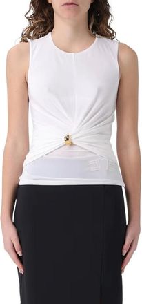Elisabetta Franchi Jewel-detail Top - female - Elisabetta Franchi - Sleeveless Tops - White - XS - Tops