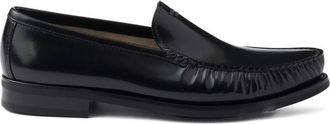 Prada Pleated Leather Loafers
