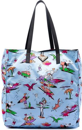 Prada Pre-owned Prada Tessuto Stampato Surf Tote Ladies YD3CXM0UQTCLSBES