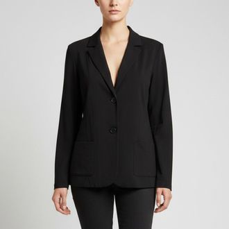 Max Mara Black Jersey Long Sleeve Jacket