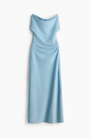 H&M Glittery Halterneck Dress in Light Blue at Nordstrom, Size Xx-Large