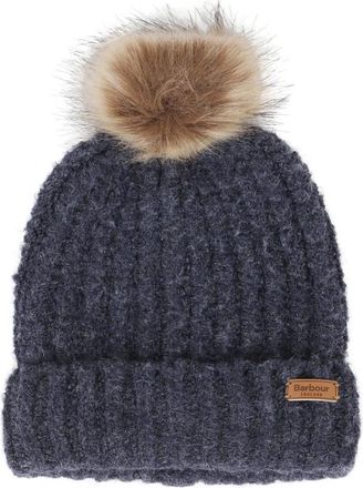 Barbour Winterbes Tartan Beanie Sjaal Set - Dames - Hoeden - Blauw - ONE Size - Polyester - Accessoires