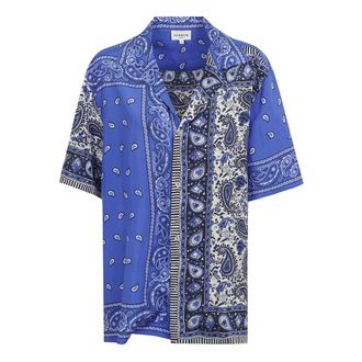 P.A.R.O.S.H. Shirts, female, Blue, Size: XS Crepe de Chine Silk Shirt