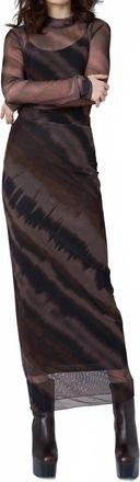 Astrid Jocelyn Printed Midi Skirt In Brown