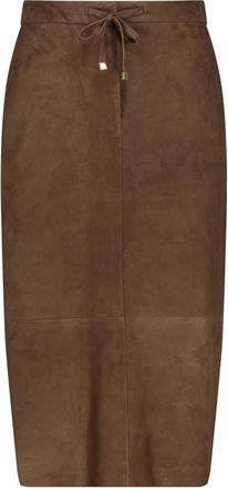 Max Mara Midi Rok - Dames - Midirokken - Bruin - 3XS - Rokken