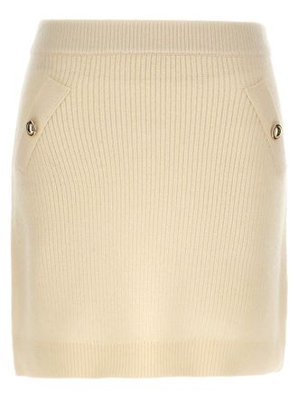 Michael Kors White Wool Long Womens Skirt