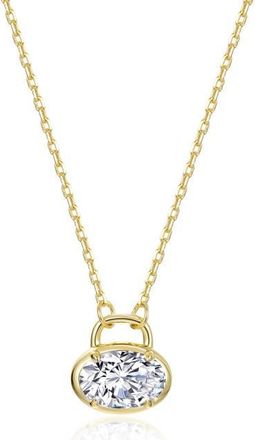 Lafonn Oval Lock Necklace in Gold at Nordstrom, Size 20