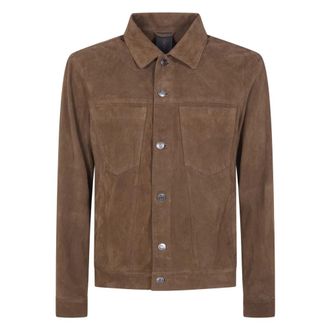 Giorgio Brato Leather Jassen - Heren - Leren en Su&egrave;de Jassen - Bruin - XL - Jassen