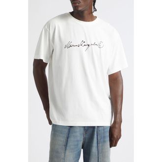 Maison Margiela Overdyed Logo Graphic T-Shirt in Off White at Nordstrom, Size Xx-Large