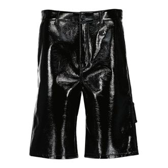 Courr&egrave;ges Hammer Vinyl Shorts - Dames - Korte Broeken - Zwart - L - Katoen - Korte Broeken