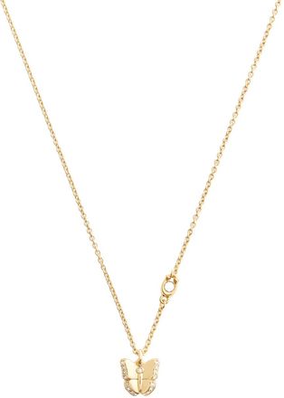 Coach Butterfly Pav&eacute; Pendant Necklace - Gold - One Size