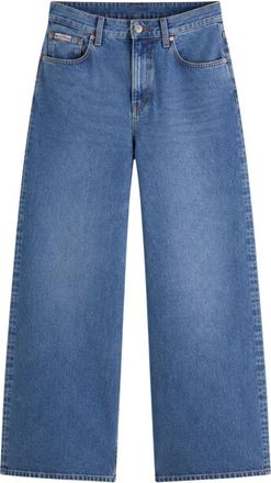 Calvin Klein The Wide Leg - Dames - Loose Fit Jeans - Blauw - W27 - Katoen - Jeans