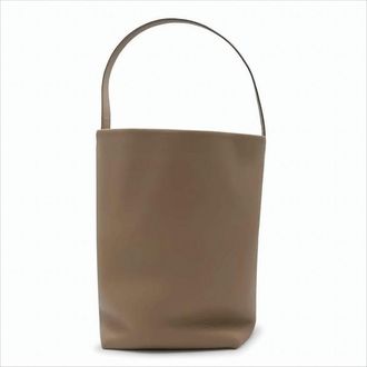 The Row Structured Brown Calf Leather Tote