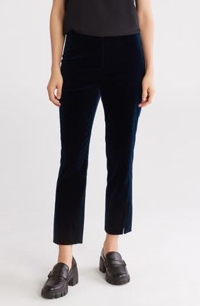 Theory Crushed Velvet Ankle Pants in Deep Teal at Nordstrom Rack, Size 00