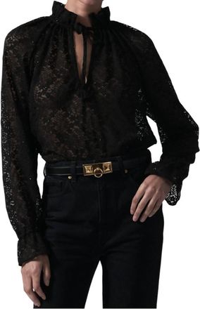Secular Carmel Shirt Blouse In Black Lace