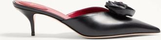 Valentino Garavani Mule Drip Rose In Capretto Con Cristalli 55Mm Donna NERO 36.5
