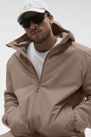 Alo | Elemental Full-Zip Jacket in Gravel Beige, Size: Medium
