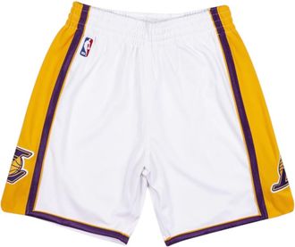 Mitchell & Ness Lakers NBA Swingman Shorts 2009/10 - Heren - Fitness - Wit - XL - Polyester - Fitness