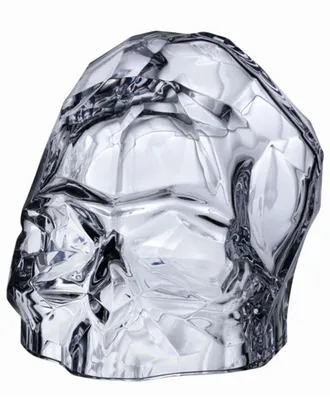 Nude Glass Small Memento Mori Faceted Skull