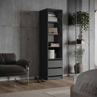 Vicco Armario De Ropa Elmo, Antracita, 50 X 200 Cm, Vicco