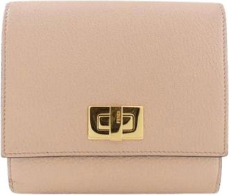Fendi Pre-owned Wallets, female, Pink, Size: ONE SIZE Pre-owned Peekaboo Calf Wallet