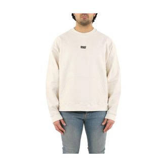 Dsquared2 Sweatshirts, male, White, XL, Mens Sweatshirt