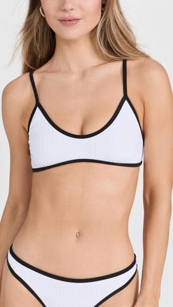 Solid & Striped Rachel Bikini Top In Marshmallow