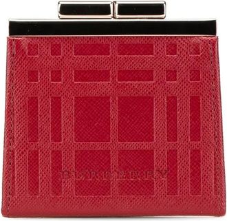 Burberry 2000-2017 Leather coin pouch - women - Calf Leather - One Size - Red
