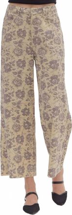 Entro Vintage Rose Ankle Pants In Ecru
