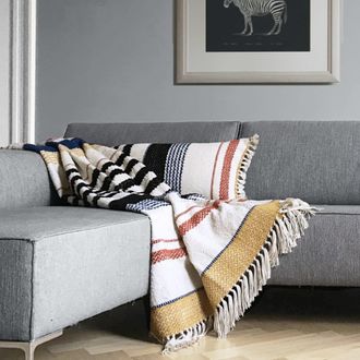 Malagoon Manta de acr&iacute;lico y lana multicolor Milagro 125x150