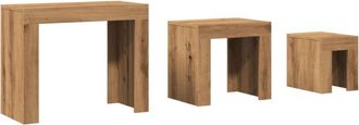 vidaXL Vidaxl - Nesting Coffee Tables 3 pcs Artisian Oak Engineered Wood