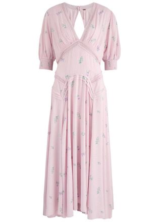Free People Still In Love Floral-print Maxi Dress - Pink - 2 (UK2 / Xxxs) - 2 (UK2 /xxxs)